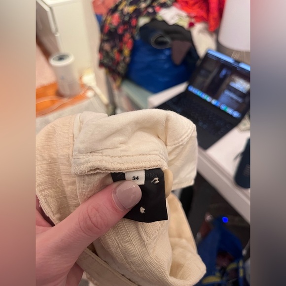 Isabel Marant Etoile Cotton Trousers Cream FR 34 - Picture 3 of 3